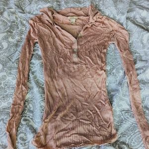 H&M half button-up top